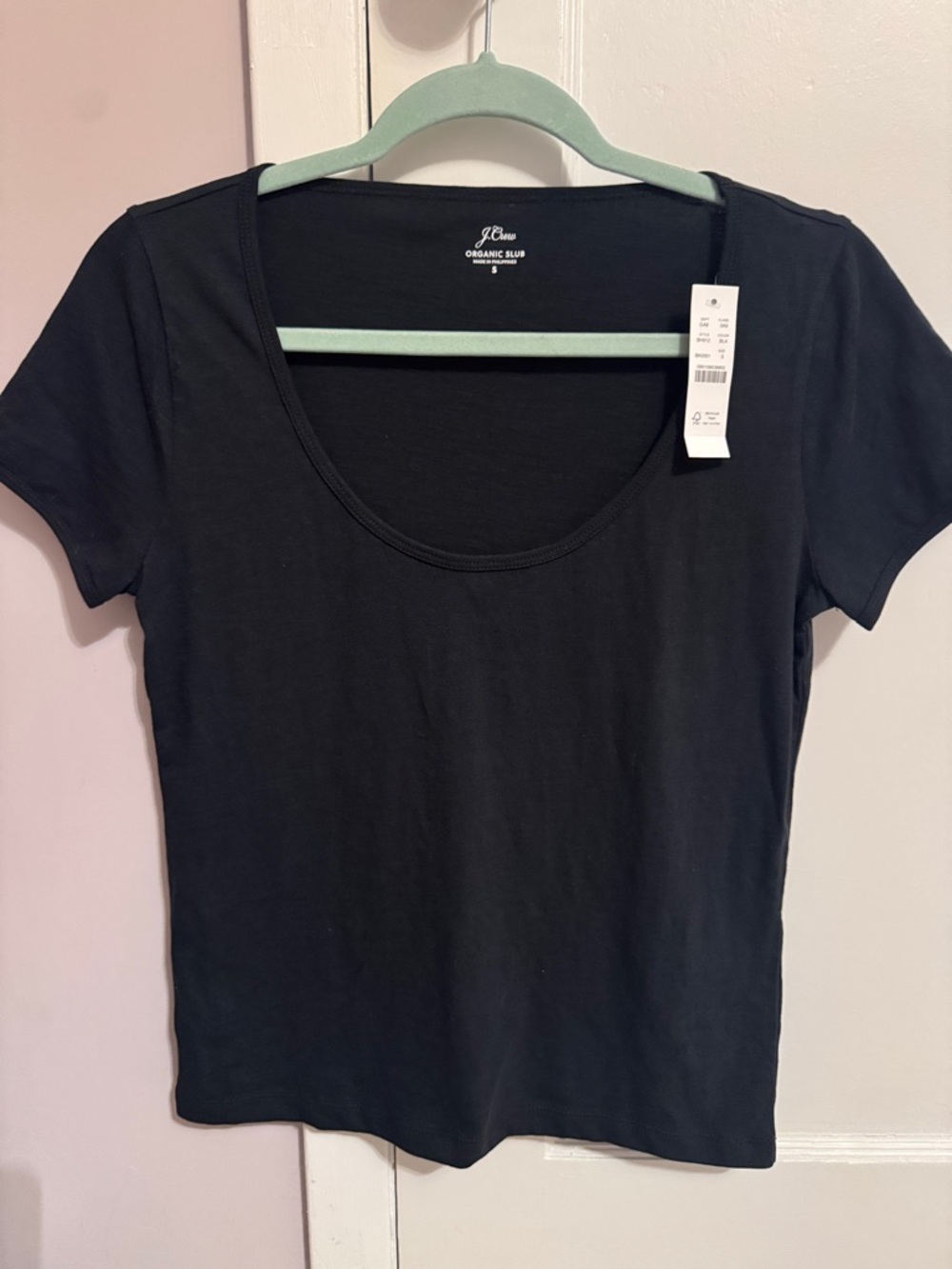 J. Crew Black Scoop Neck Short Sleeve Tee